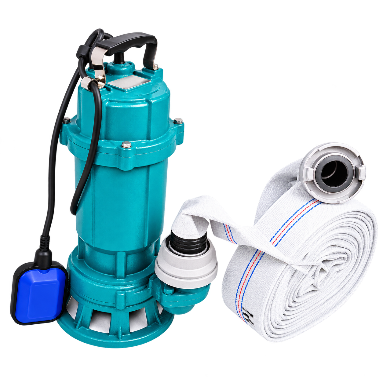Schmutzwasserpumpe mit Schlauch