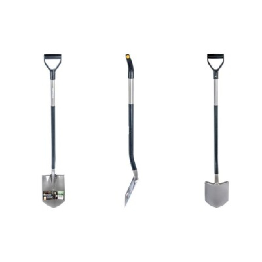 Fiskars 131410 Gärtnerspaten SPITZ Spaten Ergonomic Gartenspaten Flachspaten Neu