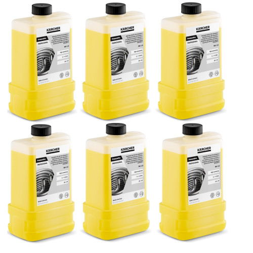 6 x 1 L KÄRCHER  RM 110 Reiniger Pflege Flüssigenthärter Systempfleger Neu