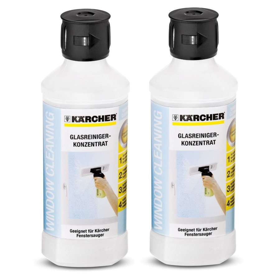  Fensterreiniger KÄRCHER RM 500 Glasreiniger 2 x 500 ml Für WV 50 60 75