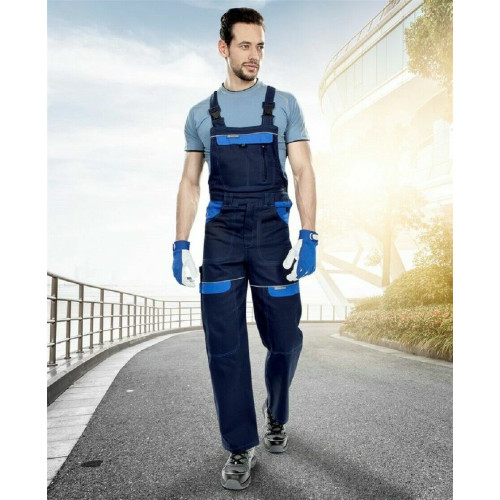 Arbeitslatzhose H8420 BLAU Sicherheitshose Latzhose Kombihose Herrenhose SALE