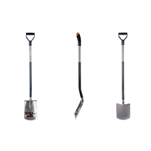 Gärtnerspaten  FISKARS 131400 RUND Spaten Garten Ergonomic Flachspaten Neu
