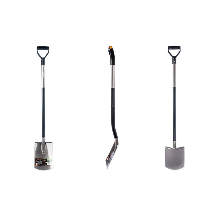 Gärtnerspaten  FISKARS 131400 RUND Spaten Garten Ergonomic Flachspaten Neu