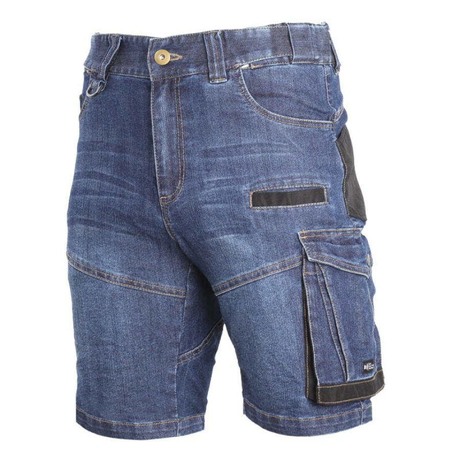 Kurze Jeanshose Arbeitshose Jeans Shorts Sicherheitshose Sommerhose L40707 Neu