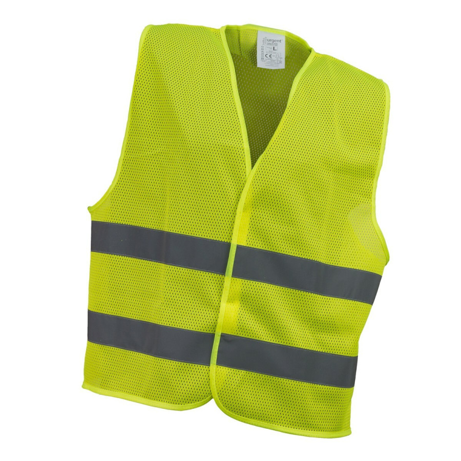 SALE Warnweste Sommer URG-MD201HV GELB Sicherheitsweste Unfallweste Weste NEU