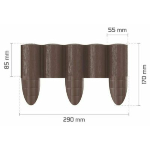 Gartenpalisade 34-031 ECO Palisade 2,4m braun Rasenkante 10er Pack Beetumrandung