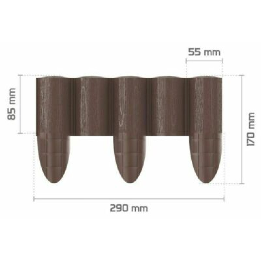 Gartenpalisade 34-031 ECO Palisade 2,4m braun Rasenkante 10er Pack Beetumrandung