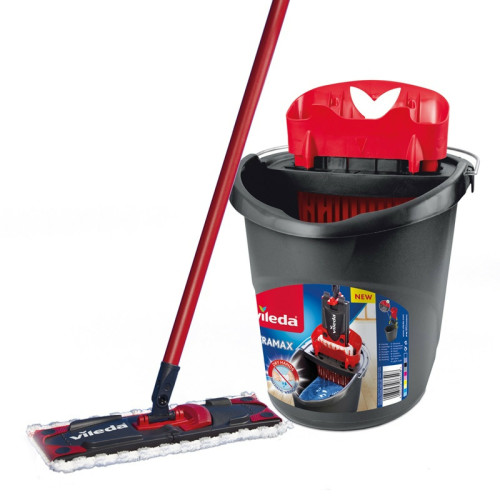 Vileda UltraMax Mikrofaser-Wischbezug 155737 Wischmop Komplett-Set Mop