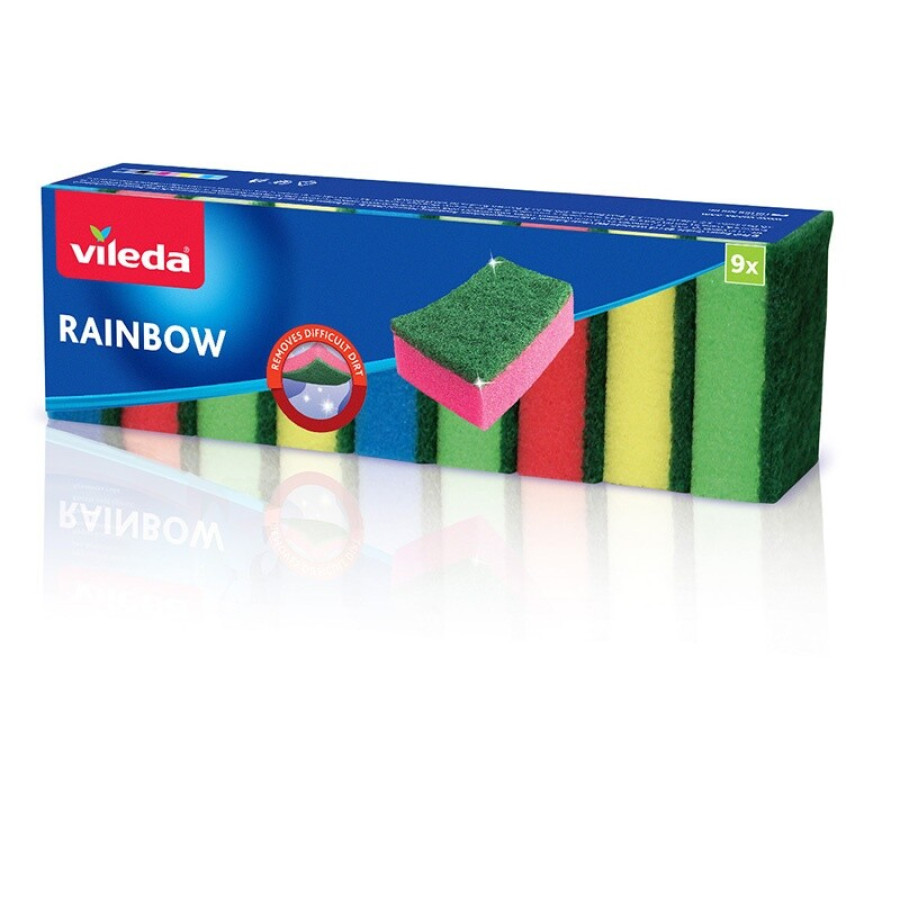 9er Pack Vileda Rainbow Schwamm Topfreiniger Spülschwamm Topfschwamm Putzschwamm