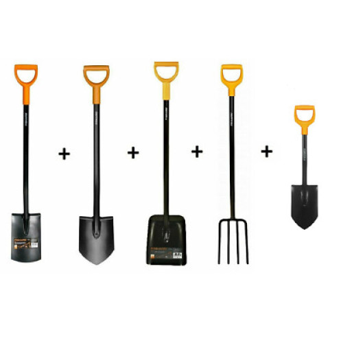 FISKARS SOLID SET 131413 + 131403 + 132403 + 1003458 + 131417 Gartenspaten Neu
