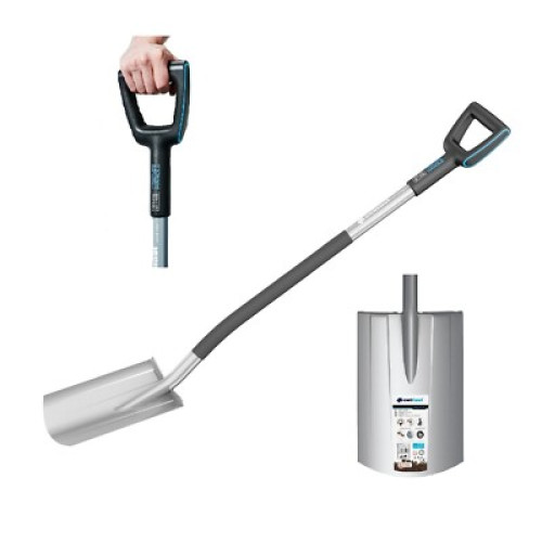 Cellfast ERGO 40-001 Gärtnerspaten RUND Spaten Ergonomic Gartenspaten Flach Neu
