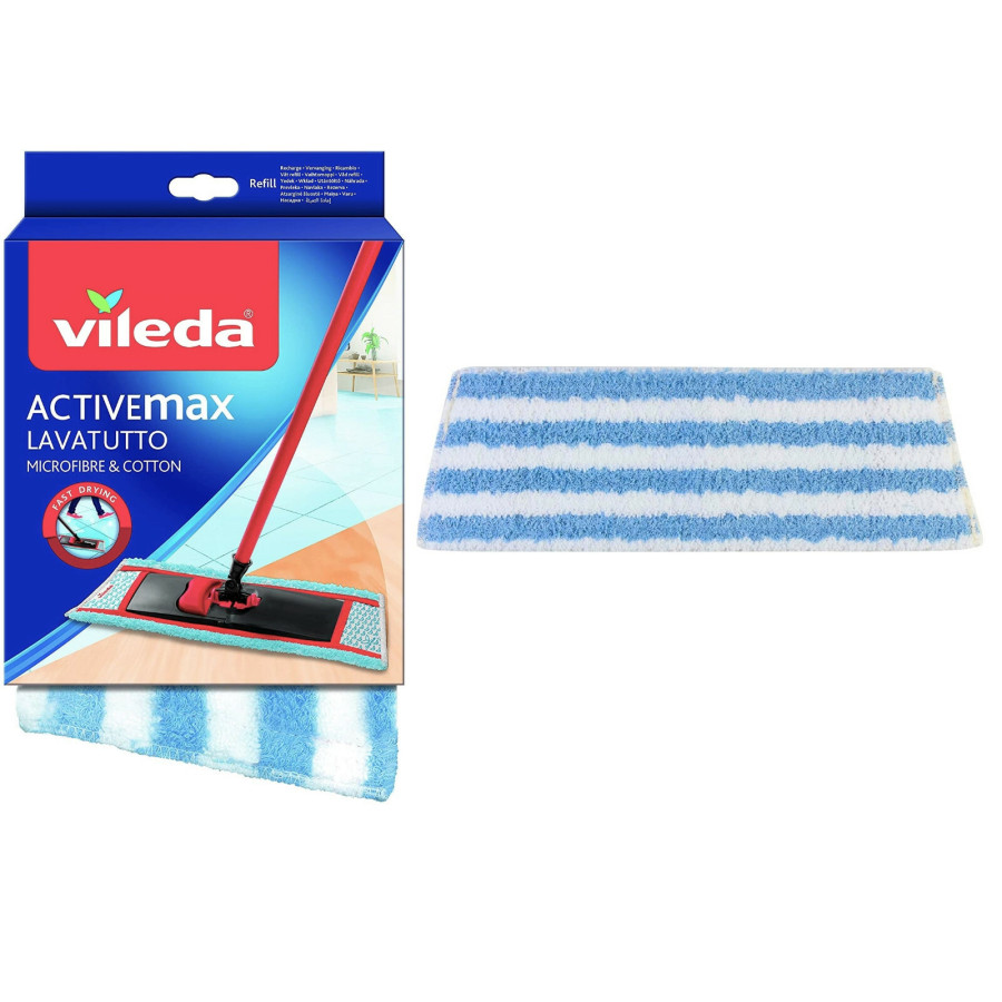 Wischmopp Vileda Active Max Ersatzbezug Bodenwischer Ersatz Microfibre Ersatzkop