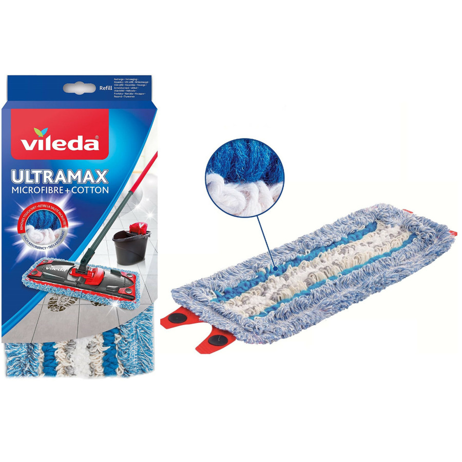 Wischmopp Vileda Ultramax Micro & Cotton Ersatzbezug Bodenwischer Mopkopfersatz 