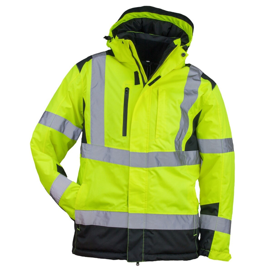 Arbeitsjacke Warnjacke Winterjacke Sicherheitsjacke gefüttert  URG-HV-LX491 GELB