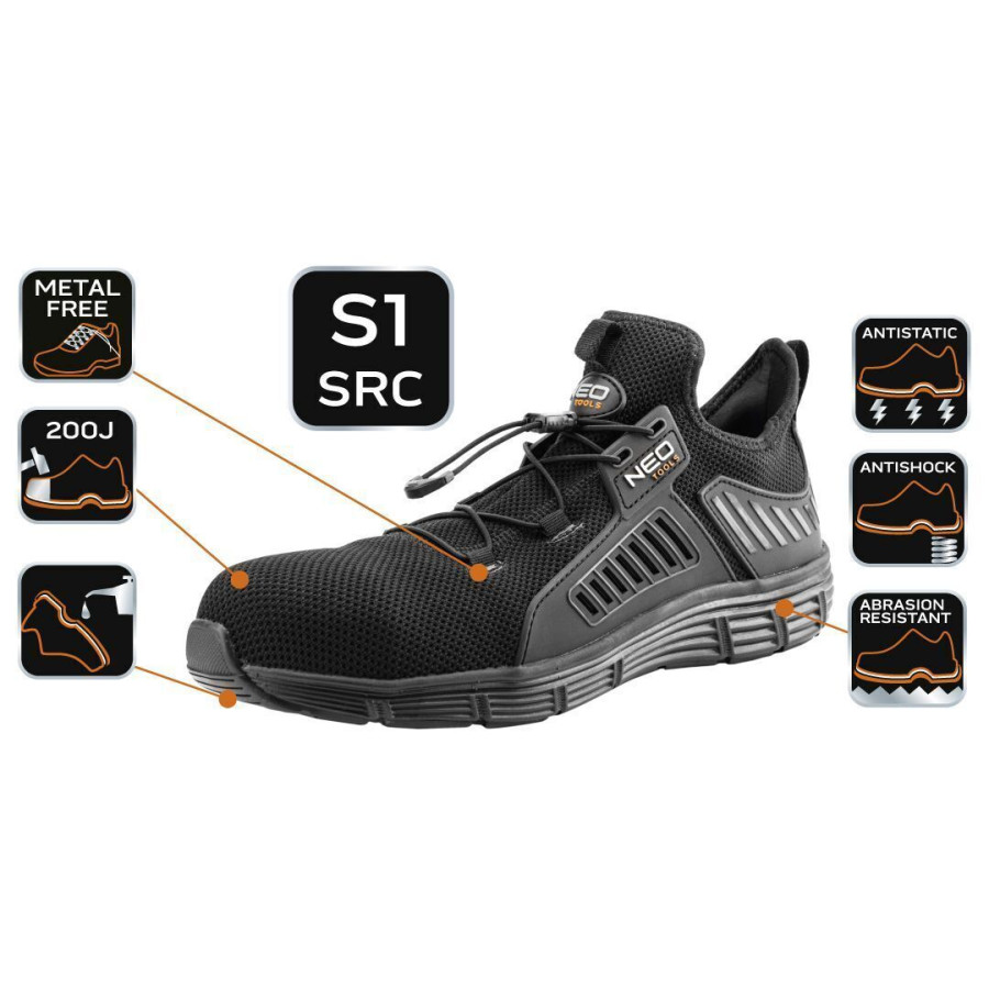 SALE Sportliche Arbeitsschuhe NEO 82-158 S1 SRC Sicherheitsschuhe Arbeitssneaker