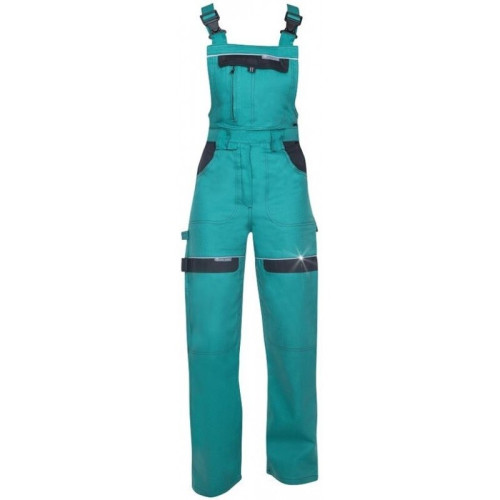 Latzhose für Frauen GRÜN  Arbeitshose Sicherheitslatzhose Damen Kombihose H8195