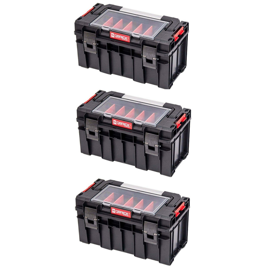 Werkzeugkoffer SET Werkzeugkasten Transportkisten Werkzeugbox 3 X QBRICK 0012
