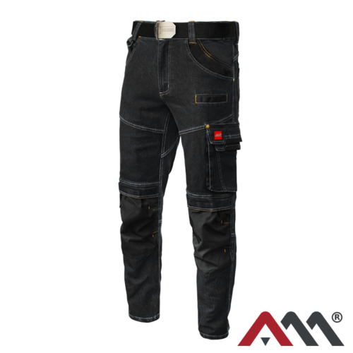 Arbeitshose  Sicherheitshose ArtMas JEANS STRETCH BLACK Bundhose Schutzhose Hose