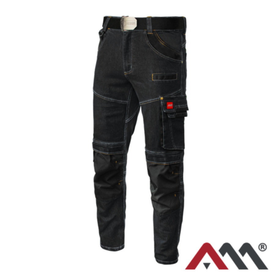 Arbeitshose  Sicherheitshose ArtMas JEANS STRETCH BLACK Bundhose Schutzhose Hose