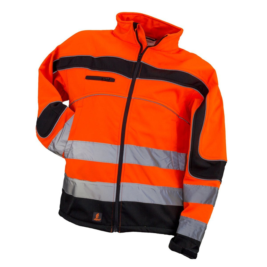 SOFTSHELLJACKE URGENT Warnjacke Arbeitsjacke Herrenjacke Berufsjacke ORANGE Neu
