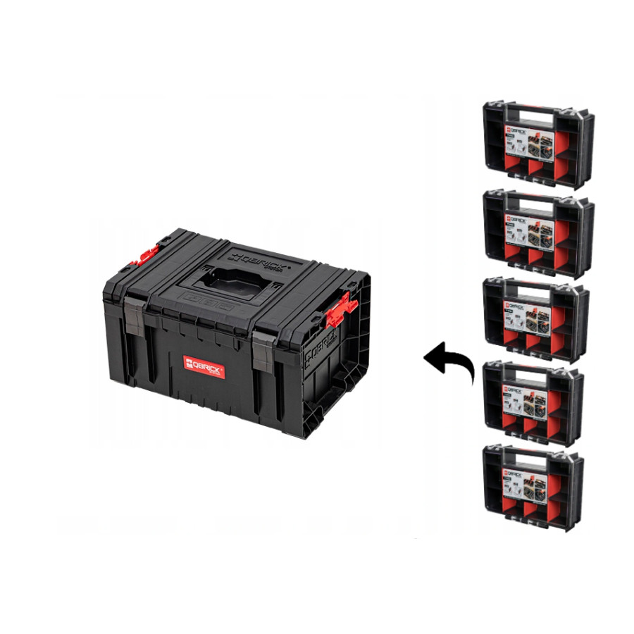 Modulare Werkzeugbox SET QBRICK 7776 Koffer + 5 Multi Organizer Werkzeugkasten