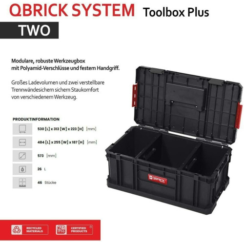 Werkzeugkasten 8599 System TWO Toolbox Werkzeugkoffer Werkzeugkiste