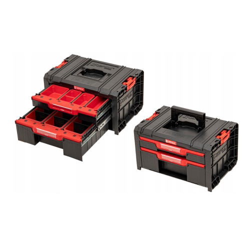 Profi Organizer QBRICK 7493 Kleinteilemagazin Werkzeugkoffer Box 2 Schubladen