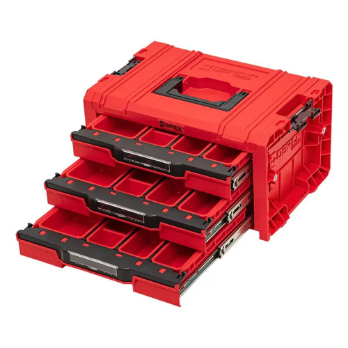 QBRICK 7509 Profi Werkzeugkiste Werkzeugkoffer Werkzeugkasten mit 3 Schubladen