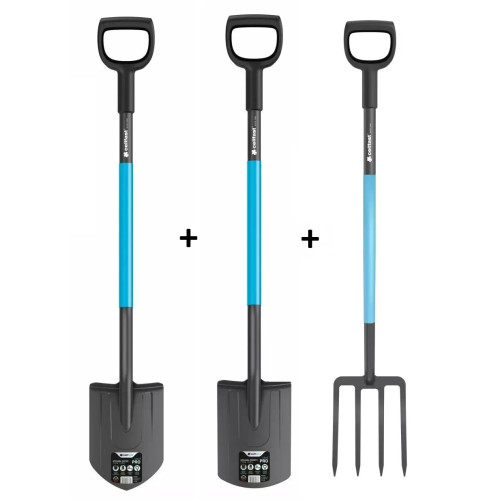 Cellfast 40-204 SPITZSPATEN + Cellfast 40-203 RUNDSPATEN + Cellfast 40-222 GABEL