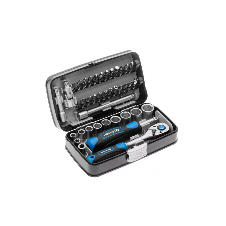 Högert HT1R462  38 TLG Bit-Box Bit-Set Schrauber-Bitsortiment Profi Bit-Sätze