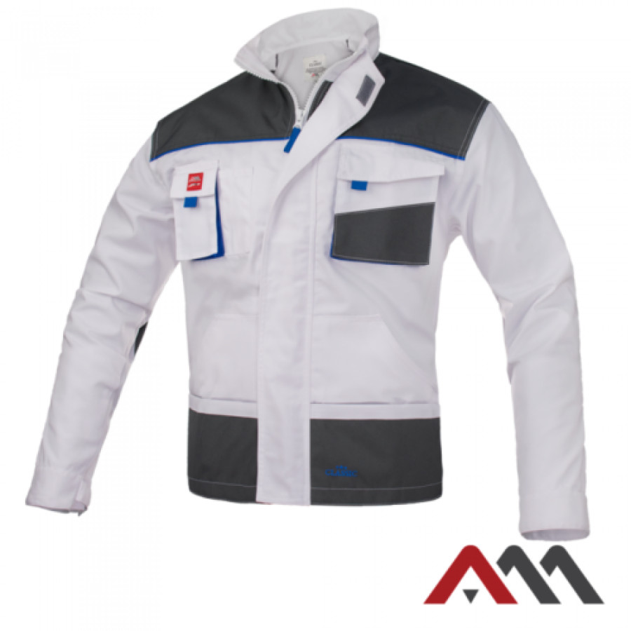 SALE Arbeitsjacke CLASSIC WEIß Schutzjacke Sicherheitsjacke JACKE Berufsjacke