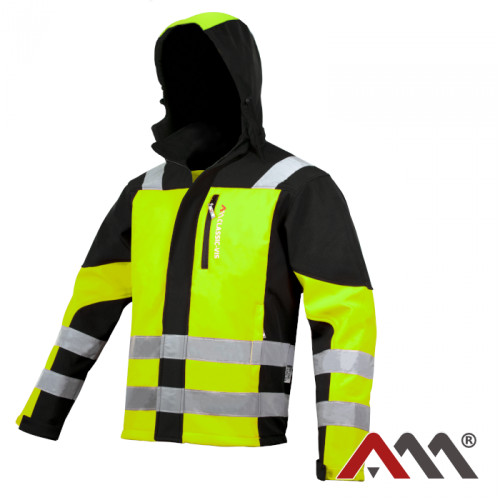 Arbeitsjacke SOFTSHELLJACKE CLASSIC-VIS GELB Schutzjacke Warnjacke Jacke SALE