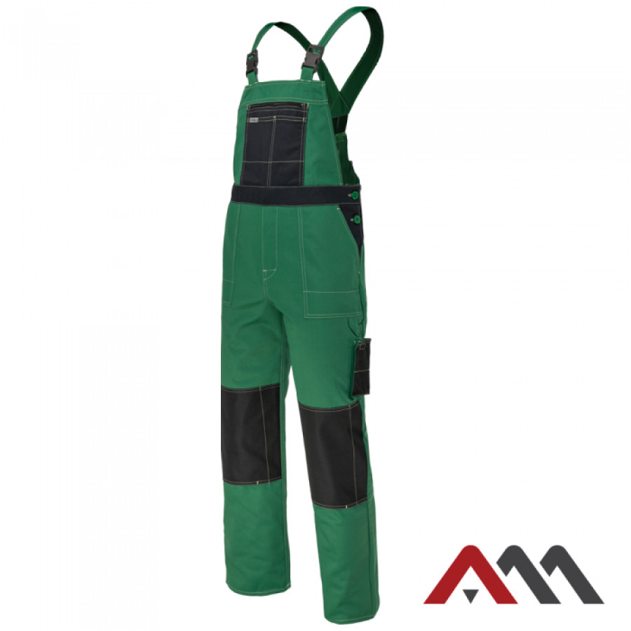Latzhose Arbeitslatzhose Grandmaster+ Grün Herrenlatzhose Sicherheitshose SALE