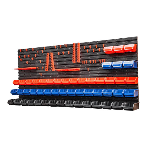 Werkzeugwand Q8759 Werkstattplatte Stapelboxe Wandregal Lagersystem 107 Elemente