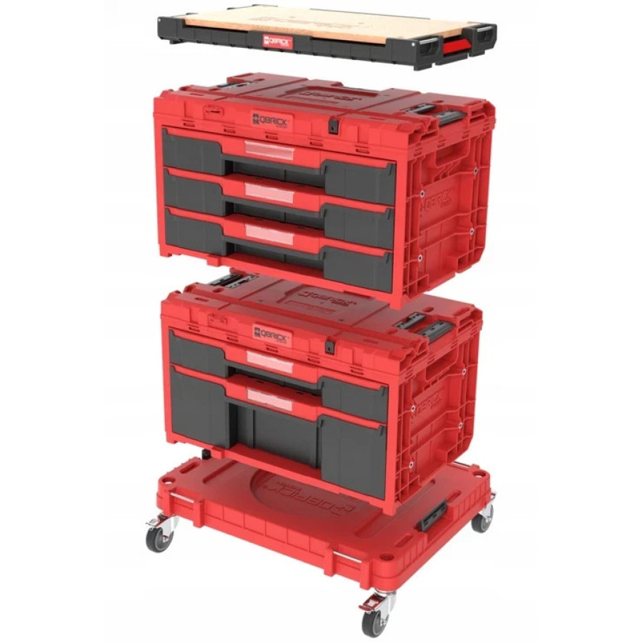 Schubladenset auf Rollenplattform 4in1 QBRICK 2466 Werkstatt-Schubladen-Set