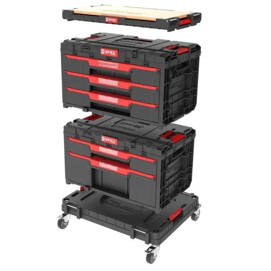 Schubladenset auf Rollenplattform 4in1 QBRICK 2435 Werkstatt-Schubladen-Set