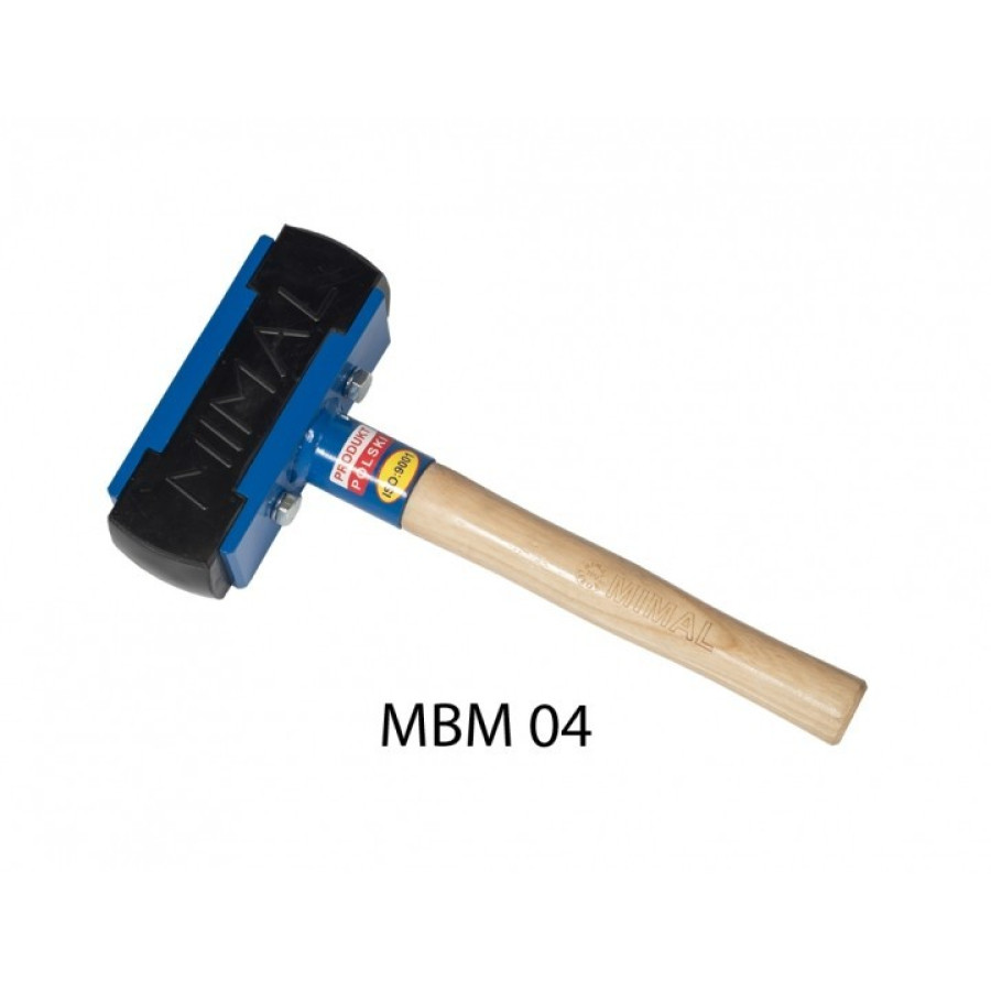 MIMAL MBM04 Pflasterhammer Gummihammer 3,2 kg rückschlagfrei Profi