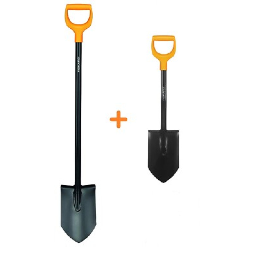 Gartenspaten FISKARS SOLID SET Spitz Solid 131413 + Mini Spaten 131417 Mehrzweck