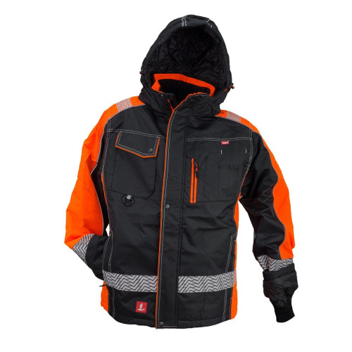 Winterjacke Arbeitsjacke Warnjacke URG 8368 ORANGE gefütterte Sicherheitsjacke