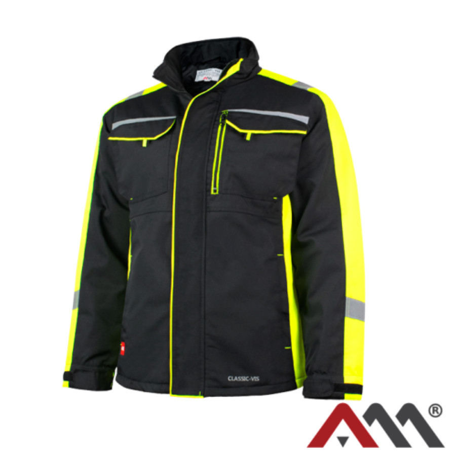 Winterjacke Arbeitsjacke CLASSIC-VIS OC LONG Warme Sicherheitsjacke Warnjacke SA