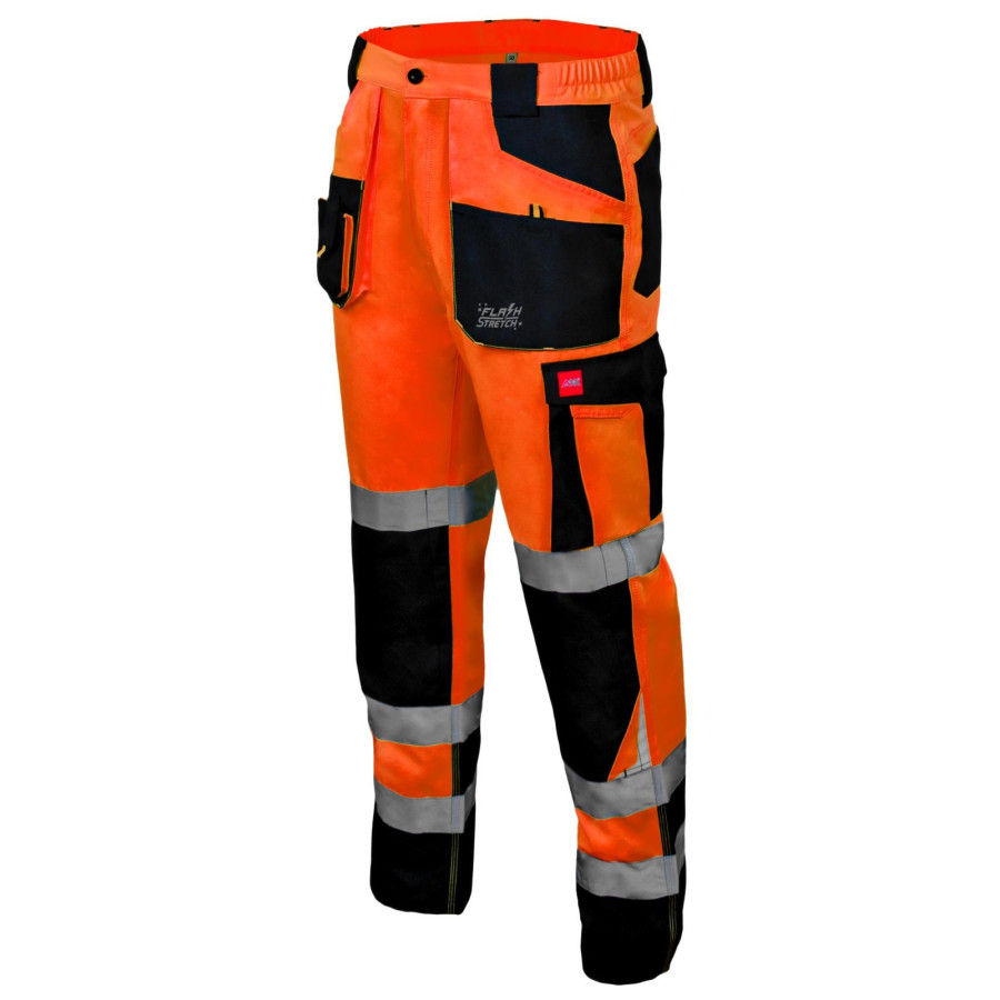 Herren Hose Arbeitshose Sicherheitshose FLASH ORANGE Schutzhose Warnschutzhose