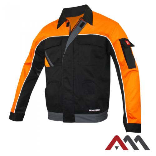 Arbeitsjacke PROFESSIONAL BLACK Sicherheitsjacke JACKE Berufsjacke Herren SALE