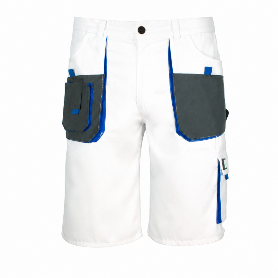 KURZE Arbeitshose Weiße Sommer Hose Shorts Größe 46 Herrenhosen Malerhose SALE