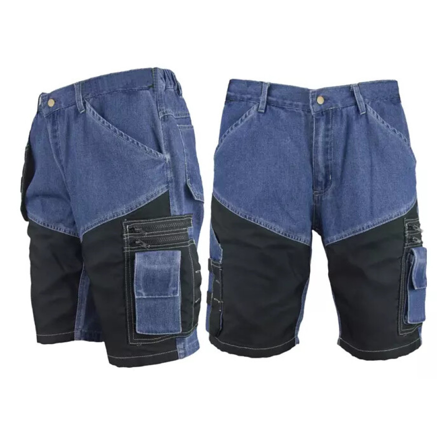 KURZE Jeanshose Sommer Hose Arbeitshose Shorts Größe 52 Jeans Schutzhose URG-607