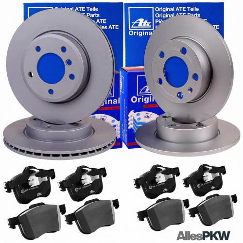 ATE BREMSSCHEIBEN + BELÄGE VORNE + HINTEN passend für VW GOLF 7 TOURAN 5T T-ROC