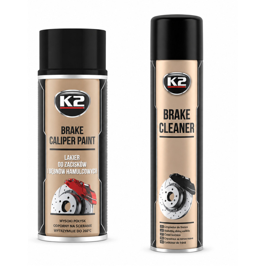 K2 Bremssattellack Schwarz 400ml + Bremsenreiniger 400ml Set L346CA W103