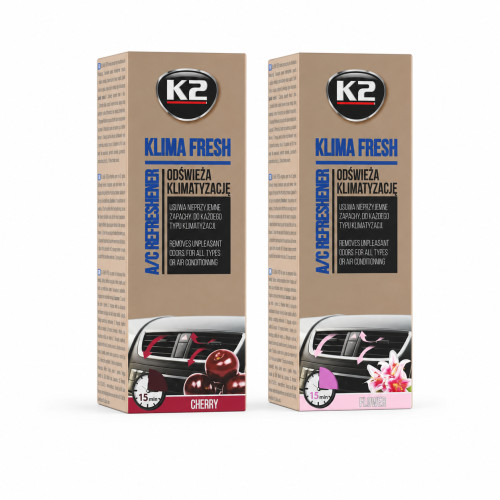 K2 Klima Desinfektion Fresh 2er Set Klimaanlagenreiniger Cherry Flower 2x150 ml