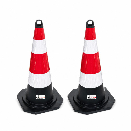 2x Warnkegel Warnleitkegel Verkehrsleitkegel Verkehrskegel 60cm Amstein AM-07