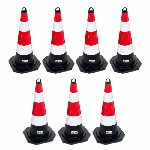 7x Warnkegel Warnleitkegel Verkehrsleitkegel Verkehrskegel 60cm Amstein AM-07