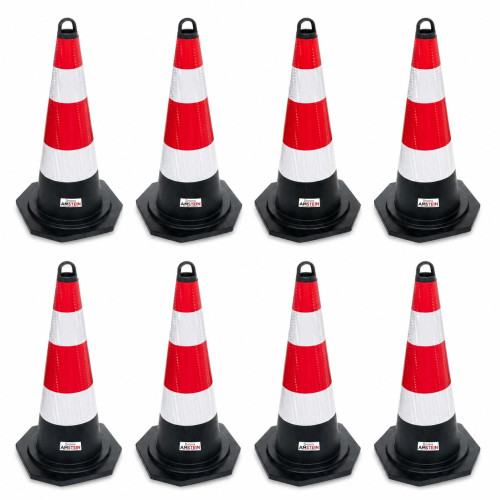8x Warnkegel Warnleitkegel Verkehrsleitkegel Verkehrskegel 60cm Amstein AM-07